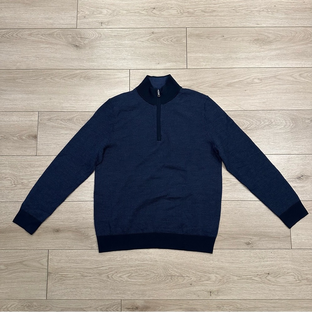 Brooks Brothers quarter zip Extra fine Merino wool sweater